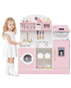 Kids Wooden Kitchen Set with Coffee Maker and Accessories