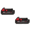 M18 2-pack 18V Lithium-Ion 2.0Ah battery pack.