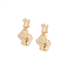 Sohi women's white eroded drop earrings.