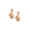 Sohi women's pink eroded drop earrings.