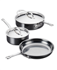 Hestan Nanobond 5-piece titanium stainless steel cookware set.