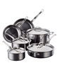 Hestan Nanobond titanium stainless steel 10-piece cookware set.