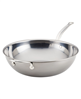 Hestan Nanobond 14" titanium stainless steel chefs pan with helper handle.