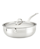 Clad Stainless Steel 5-Quart Covered Essential Pan with Helper Handle