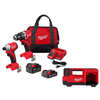 M18 18-Volt Lith-Ion Brushless Cordless Compact Hammer Drill/Impact Combo Kit w/2 Batteries & M18 Portable Inflator