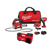 M18 FUEL 18V Lithium-Ion Brushless Cordless High Torque 1/2 in. Impact Wrench & Grease Gun Combo Kit w/ M18 Inflator