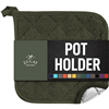 1-Pack Pot Holders for Kitchen Heat Resistant Cotton - Olive green