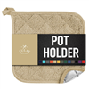 1-Pack Pot Holders for Kitchen Heat Resistant Cotton - Mocha