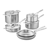 Demeyere 5-pc stainless steel cookware set, now with discount.