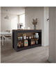 Fm Furniture wenge kitchen island with open storage and multipurpose features.