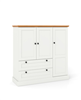 Gouun 47.5 in Kitchen Freestanding Storage Cabinet with 3 Doors, 2 Drawers and 110 lbs Top - White