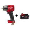 M18 Fuel Gen-2 18V Mid Torque Brushless 3/8" Impact Wrench with 5.0 Ah Battery.