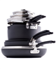 11-pc. GreenPan stackable ceramic nonstick cookware set.