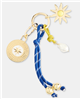 Gold/blue corded hand bag charm on 34th.