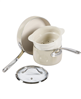 Bloomhouse 4-piece enamel cookware set in open white.