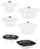 BergHOFF Neo 10pc white cast iron cookware set.
