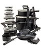 Basic Essentials 32-pc. nonstick aluminum cookware set - black, now with a discount.