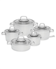 BergHOFF Manhattan 10pc stainless steel cookware set - silver.