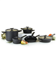 Leo 10Pc Non-stick Ceramic Cookware Set With Glass Lid