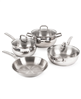 BergHOFF 7-piece stainless steel cookware set - silver.
