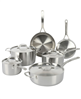 Pine and Pike 10-piece silver stainless steel cookware set.