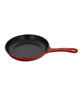 French Enameled Cast Iron Fry Pan with Cast Iron Handle, 8-inch - Red