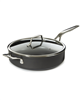 Essentials Non-stick Hard Anodized 11" Deep Skillet 4.3qt. With Glass Lid