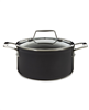 Essentials Non-stick Hard Anodized 8" Stockpot 3.3qt. With Glass Lid