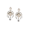 Sohi Women's Silver Lustre Drop Earrings - 20% off.