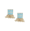 Sohi women's Niloufar blue drop earrings.