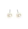 Sohi women's Jackie stud earrings in white.