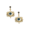 Sohi women's gold evil eye ray drop earrings, now with a discount.