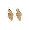 Sohi women's gold fan drop earrings. 