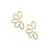 Sohi semi-flora drop earrings for women - gold.