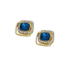 Sohi women's blue midnight loop stud earrings.