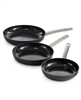 BergHOFF graphite 3pc ceramic non-stick frying pan set - black.