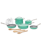 Cuisinart 12-pc. teal ceramic cookware set.