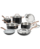 Cuisinart 11-pc. matte black cookware set.