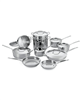 Cuisinart 17-pc. stainless steel cookware set.