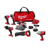 M18 FUEL 18V Lith-Ion Brushless Cordless Combo Kit (5-Tool) w/ Two 5.0 Ah Batteries, 1 Charger and 1/2 in. Impact Wrench