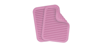 Pink silicone trivets for hot pots and pans - multi-purpose.