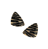 Sohi women's Trinity stud earrings - black, 20% off.