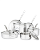 Viking 3-Ply Stainless Steel 10-Pc. Cookware Set with Stainless Steel Lids