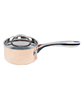 8" Tri-ply covered saucepan, non-hammered copper, now with a discount.