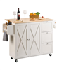 45.3 in Rolling Kitchen Island Cart