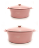 BergHOFF neo 4pc pink cast iron cookware set (5qt & 8qt) - includes a discount.