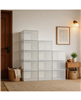 12Pcs Clear Collapsible Shoe Storage Boxes