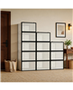 homfan 12Pcs Clear Collapsible Shoe Storage Boxes