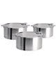 Stainless steel 3-piece Strate saucepan set - Silver, now with a discount!