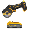 20V XR cordless 3" cut-off tool with 20V max XR Powerstack 3.5 Ah battery pack.